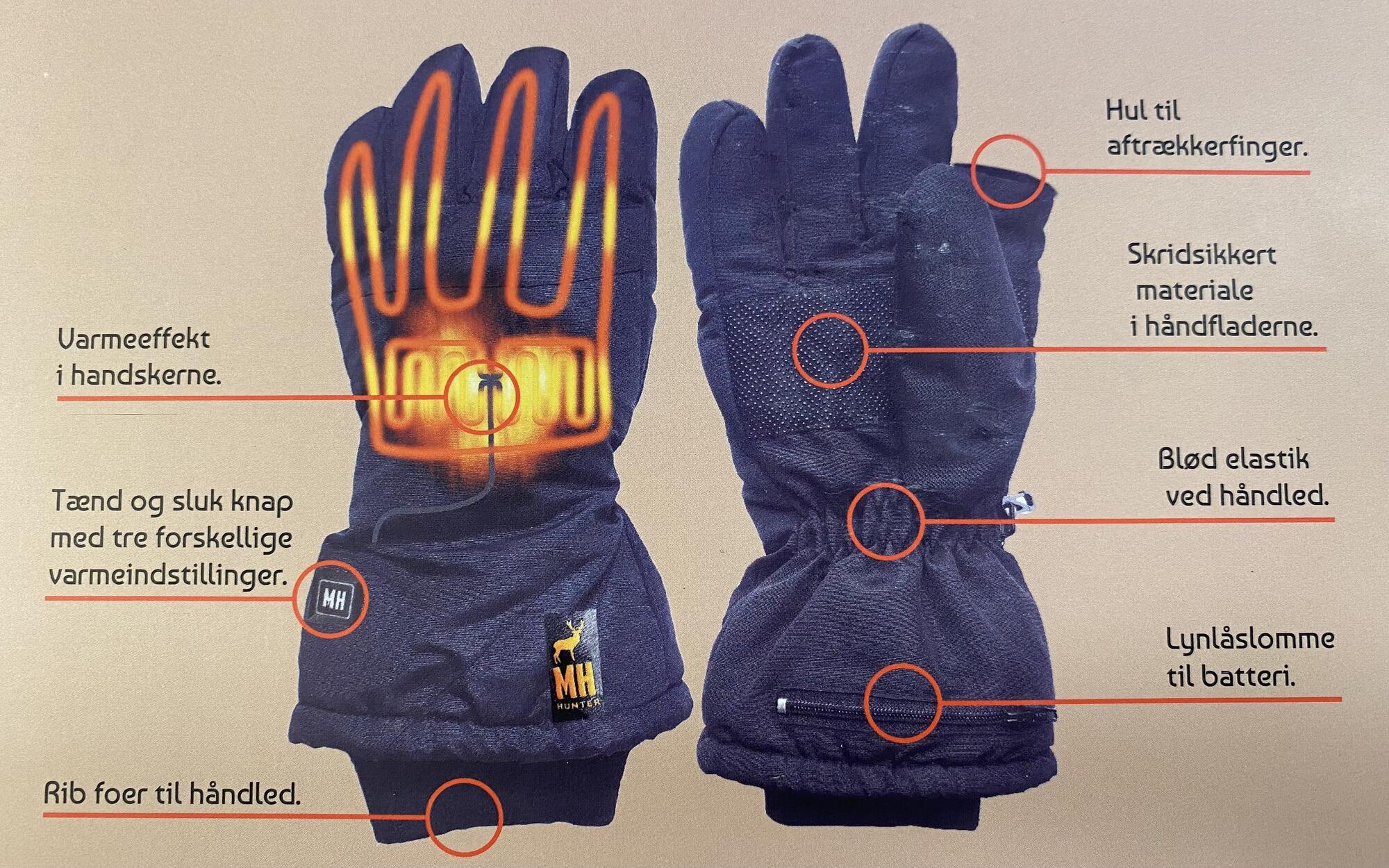 opvarmede handsker