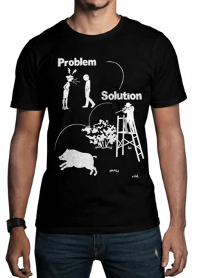 t-shirt med tekst - problem-solution