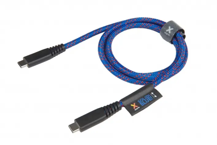 Longlife  USB-C til USB-C-kabel 1m Blå"