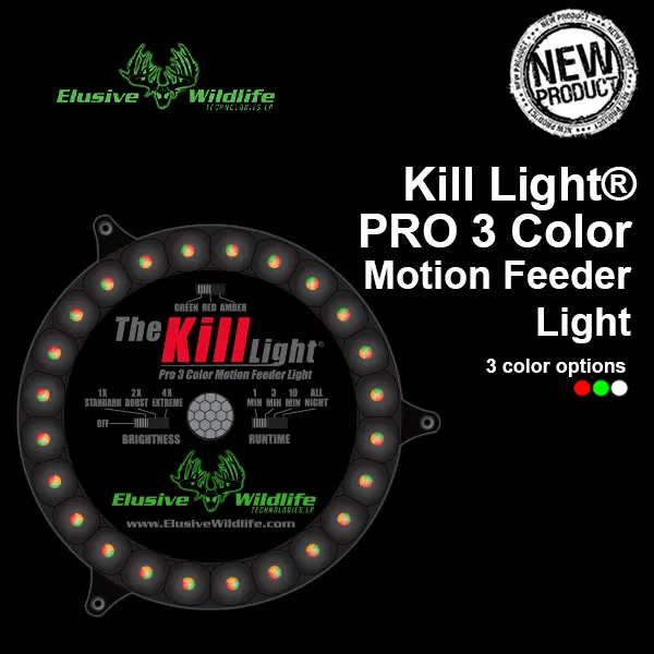 The Kill Light™ PRO 3 med bevægelses sensor / multicolor