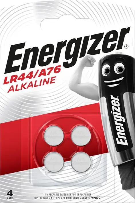 Energizer Alkaline LR44 / A76 Batterier (4 Stk. Pakning)