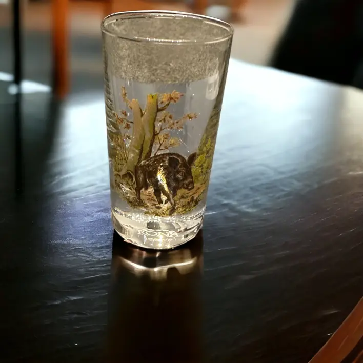 snapseglas med vildt motiv - 6 glas