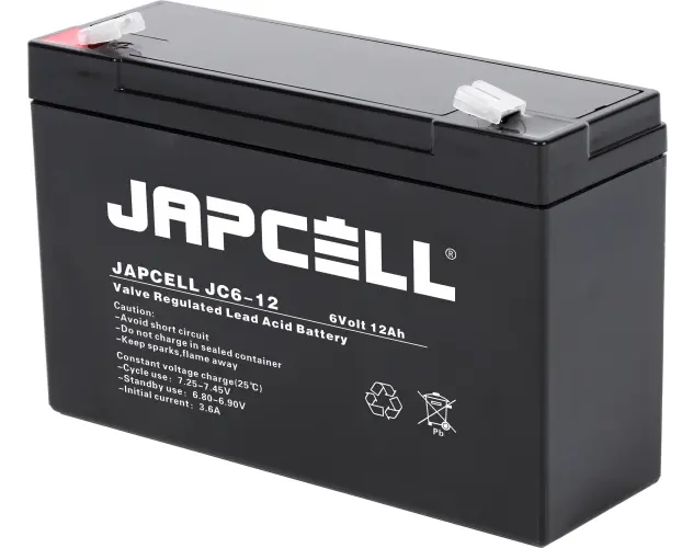 Batteri 6v Japcell BATTERI genopladeligt batteri 12ah