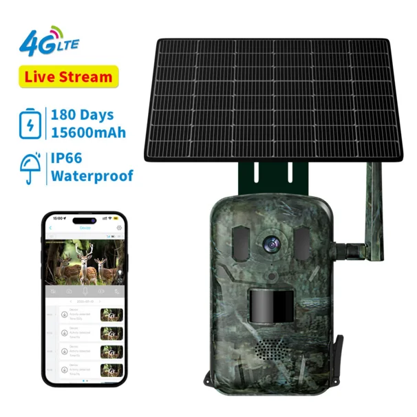 Live Kamera 4g 2.0 inkl solcelle og batteri pakke - 2026 model