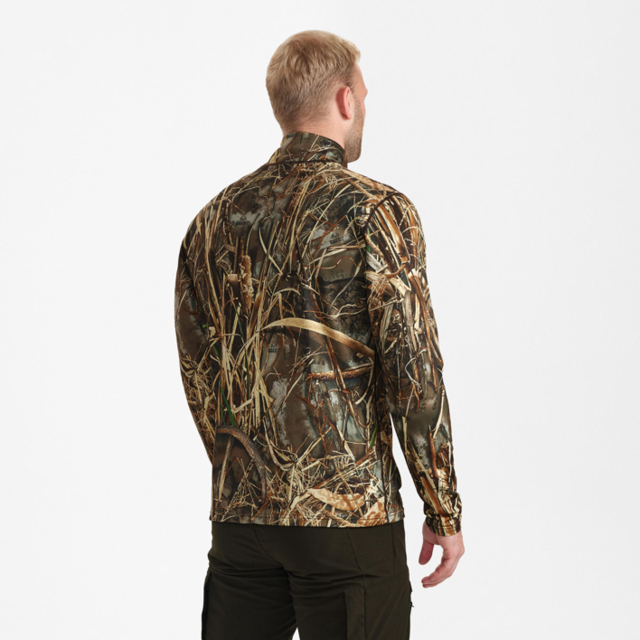 Game T-shirt L/S med lynlås i halsen