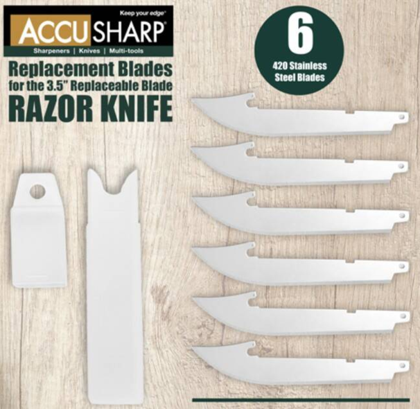 Razor kniv udskiftelig bladsæt - 6 blade