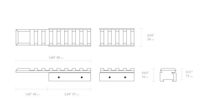 Hawke Match Mount Weaver/Picatinny 2 delt (11 mm/152 mm)