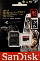 Sandisk Extreme Pro Micro SD kort 64GB