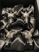 Shot-bitter glas med Vildsvin hoved (4 glas)