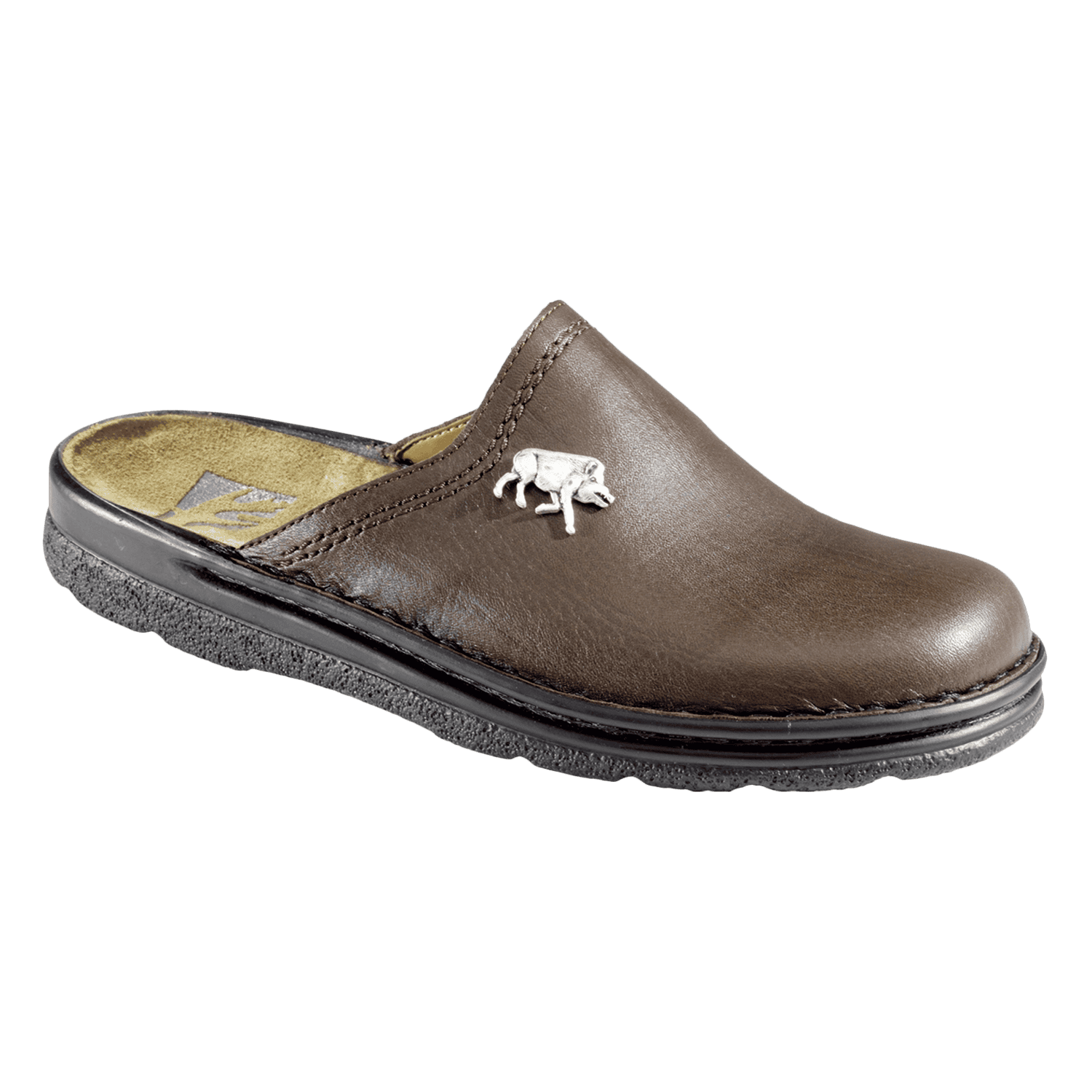 Hjemmesko i læder med Vildsvin