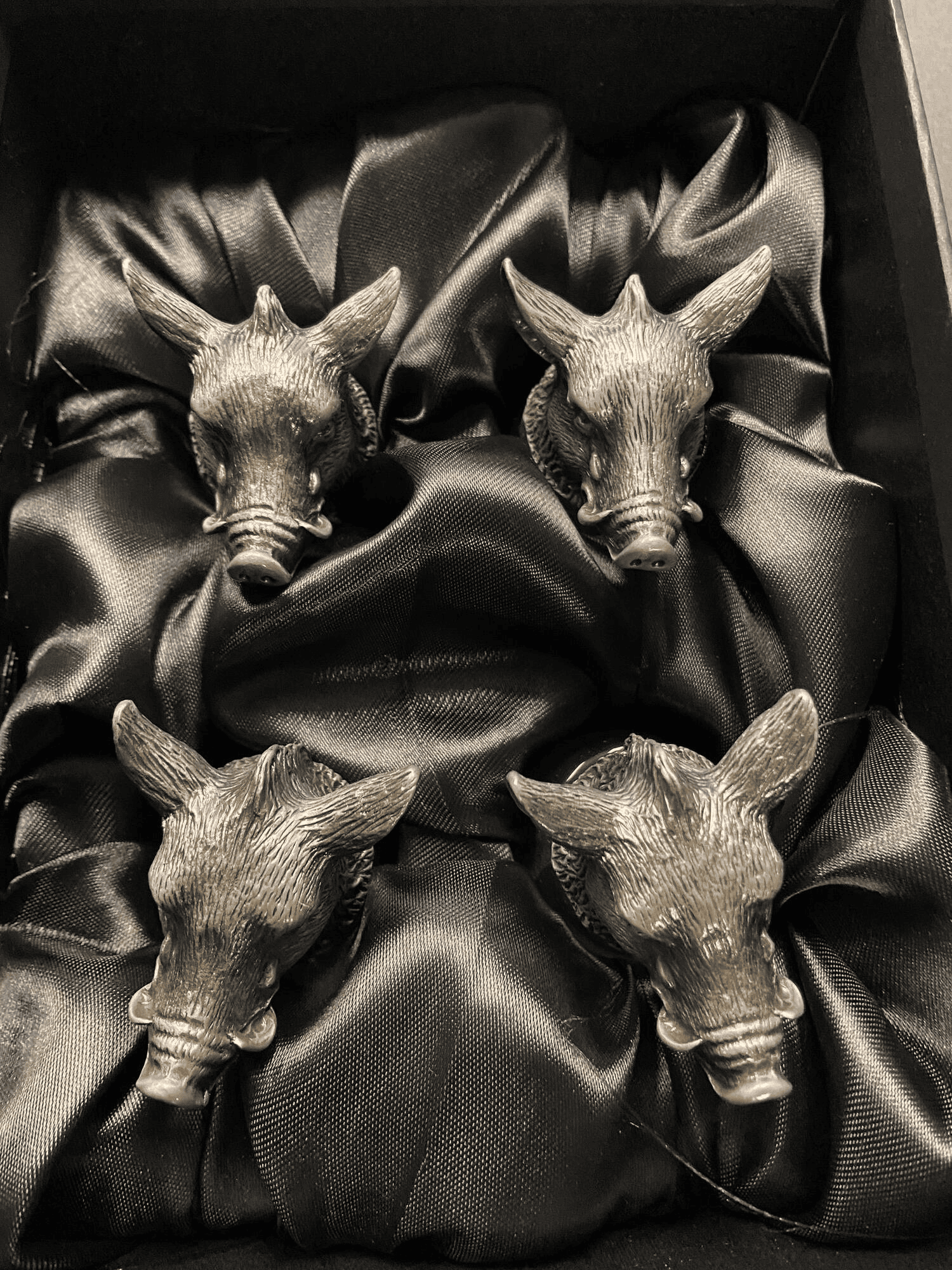 Shot-bitter glas med Vildsvin hoved (4 glas)