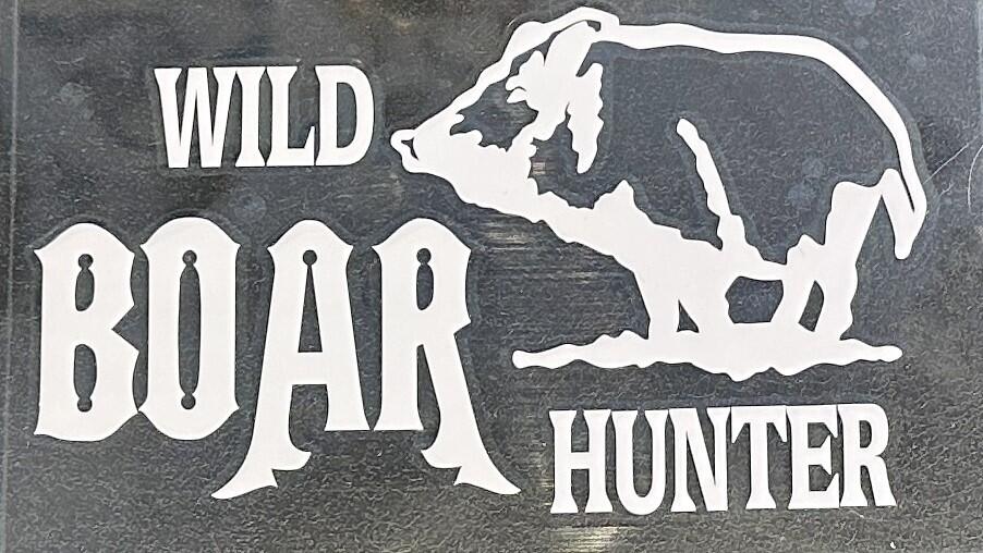 Klistermærke Vildsvin - wild boar hunter