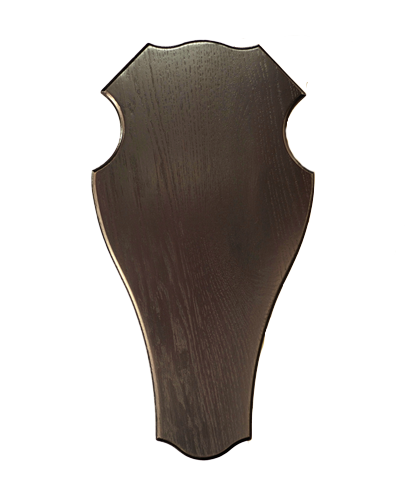 Mørkbejdse Trofæplade til Kronvildt og Dåvildt (Skjold)