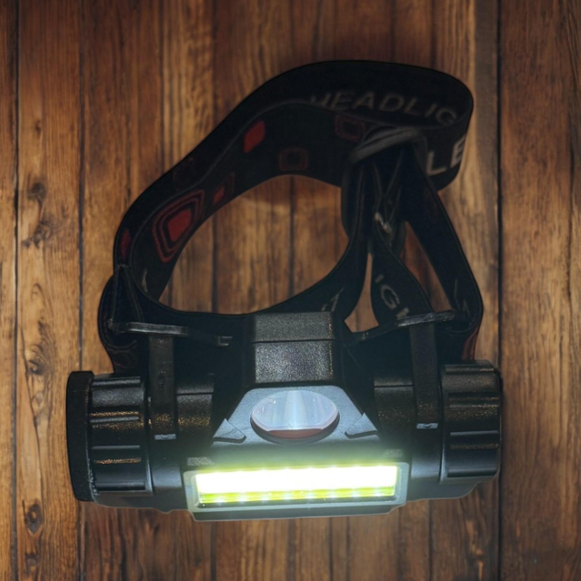 Letvægt pandelygte med genopladeligt batteri