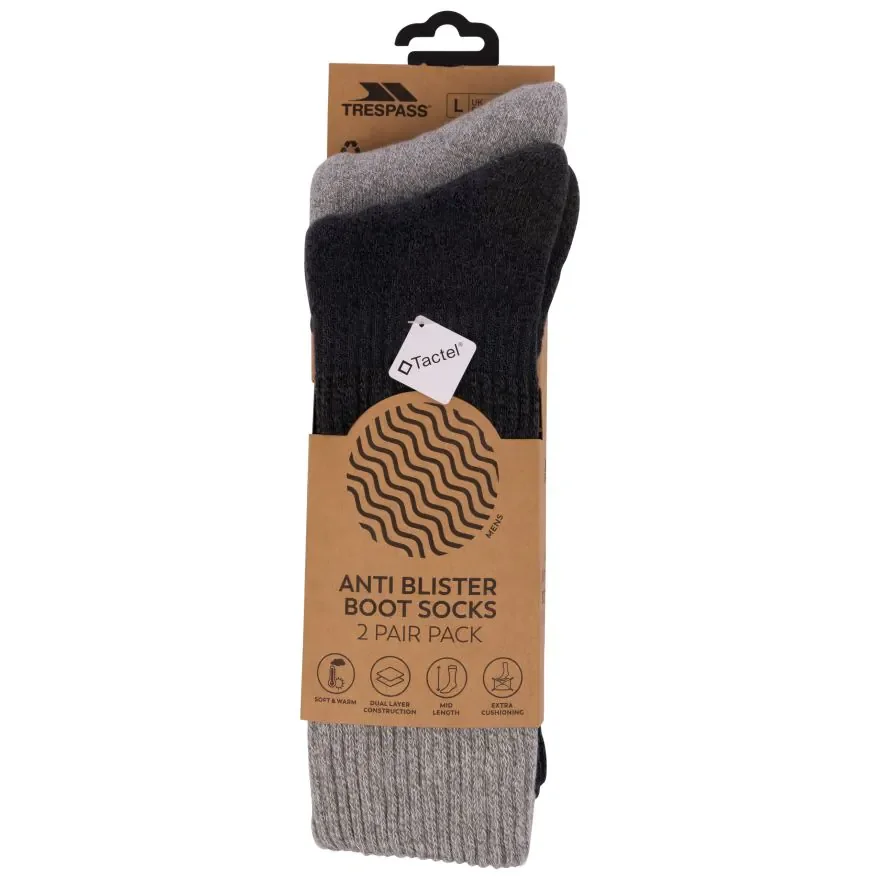 Trespass - Hitched anti-vabel vandresokker (Grå/sort) - 38-41