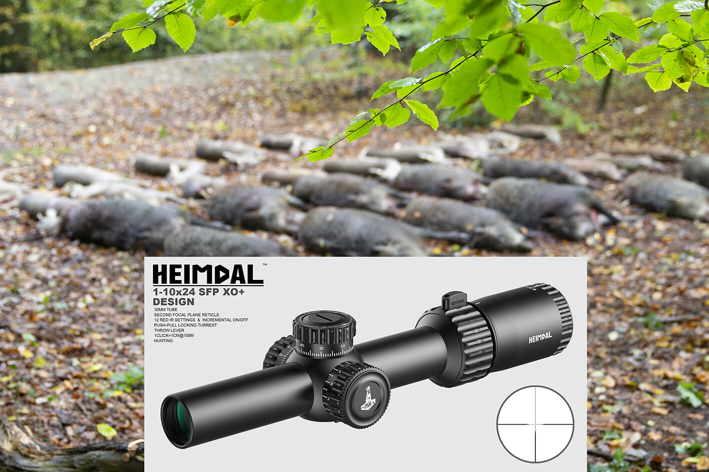 Riffelkikkert Heimdal XO+, 1-10x24 Riffelkikkert Heimdal XO+, 1-10x24